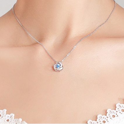 Eternal Blue Embrace Necklace